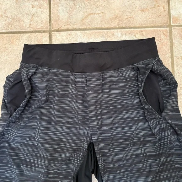 Lululemon T.H.E. Shorts Mens Medium Gray & Black 9” Linerless Gym Running - Picture 3 of 6